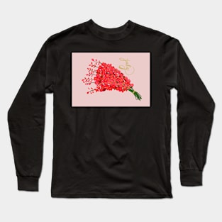 July Delphinium portrait card Long Sleeve T-Shirt